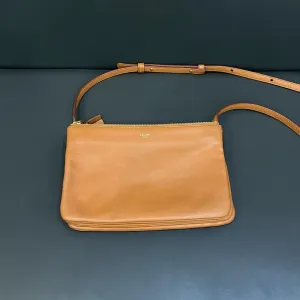 Celine Preloved Tan Leather Crossbody Bag HY104