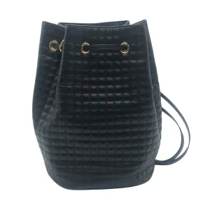 Celine Quilted Leather Bucket Backpack