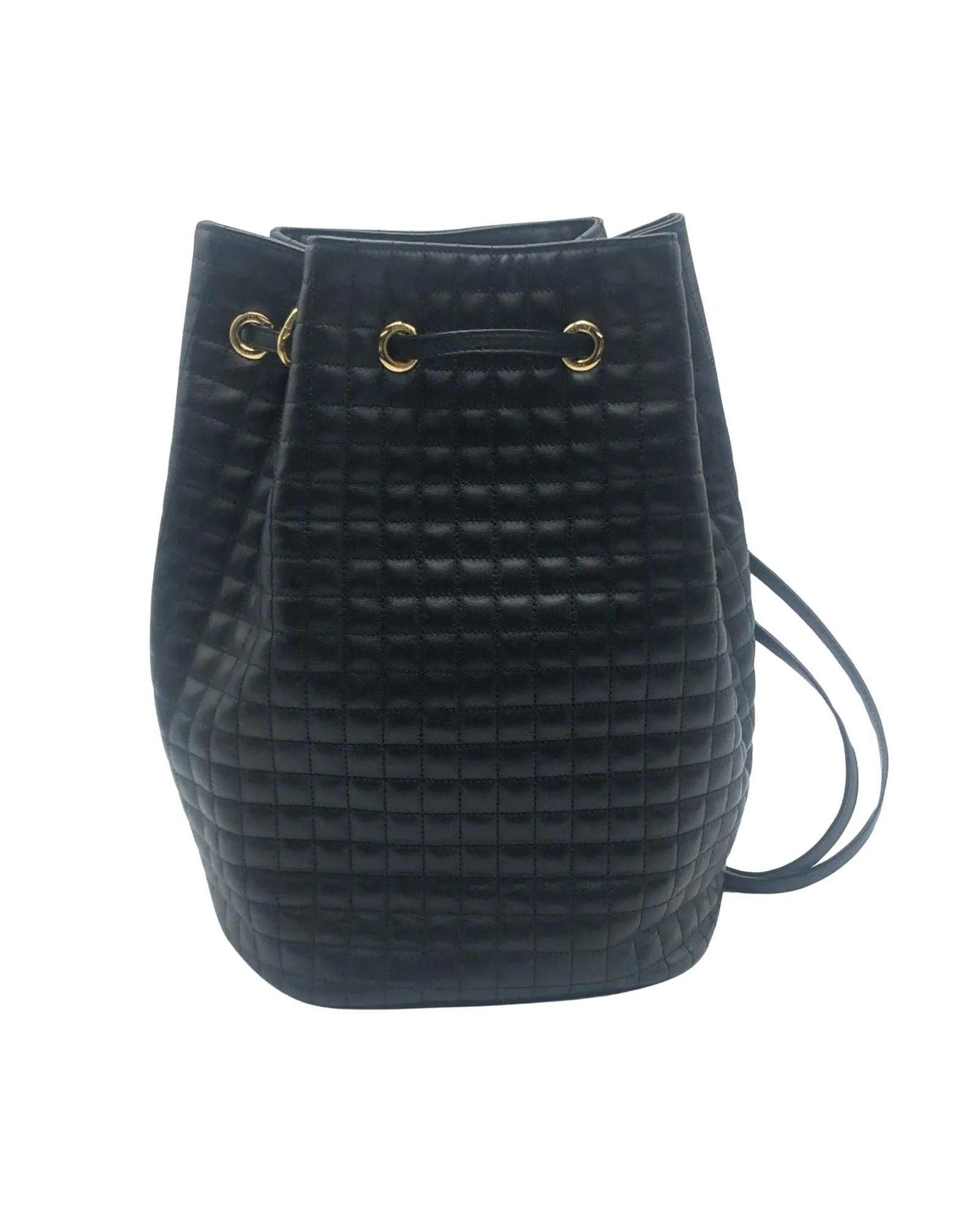 Celine Quilted Leather Bucket Backpack