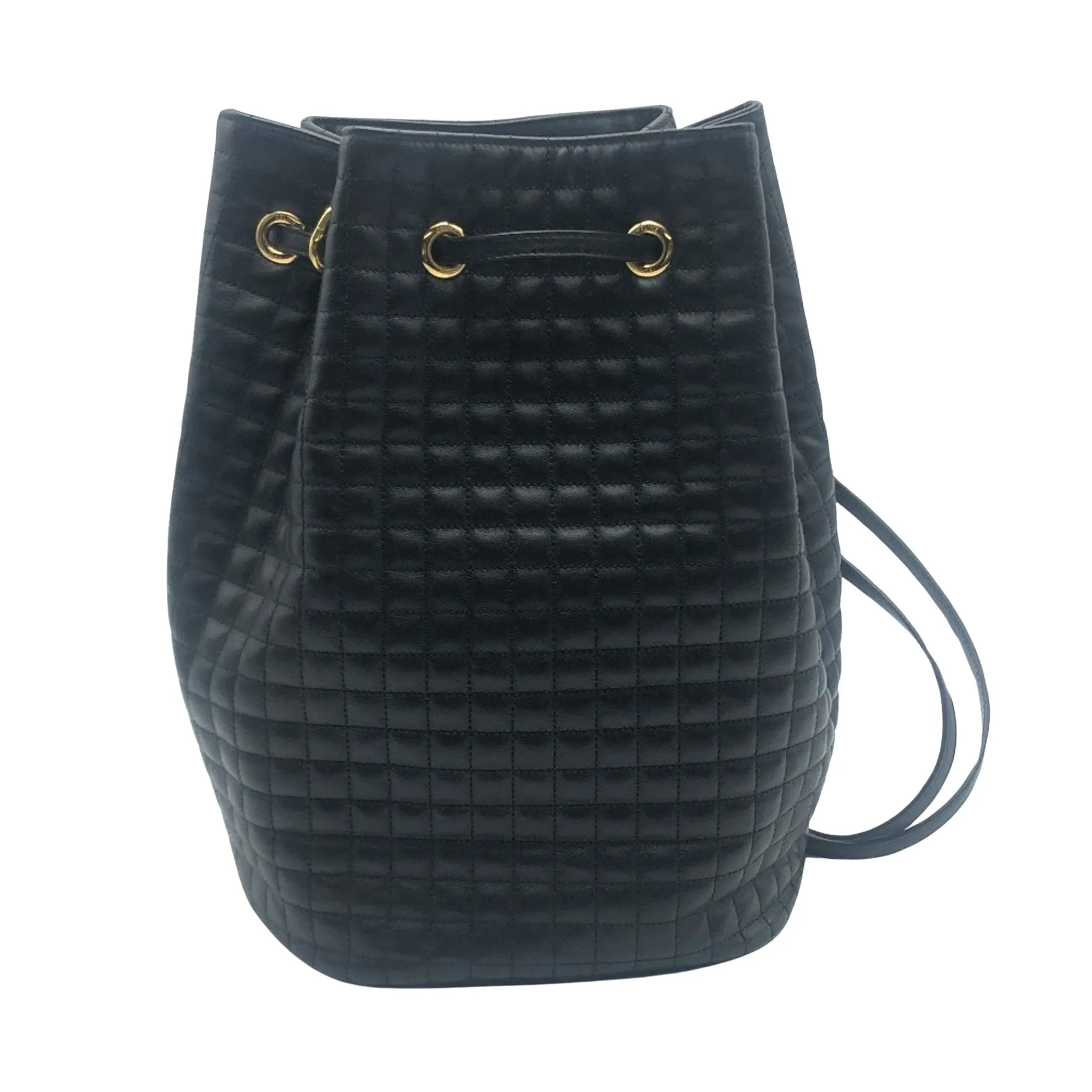 Celine Quilted Leather Bucket Backpack