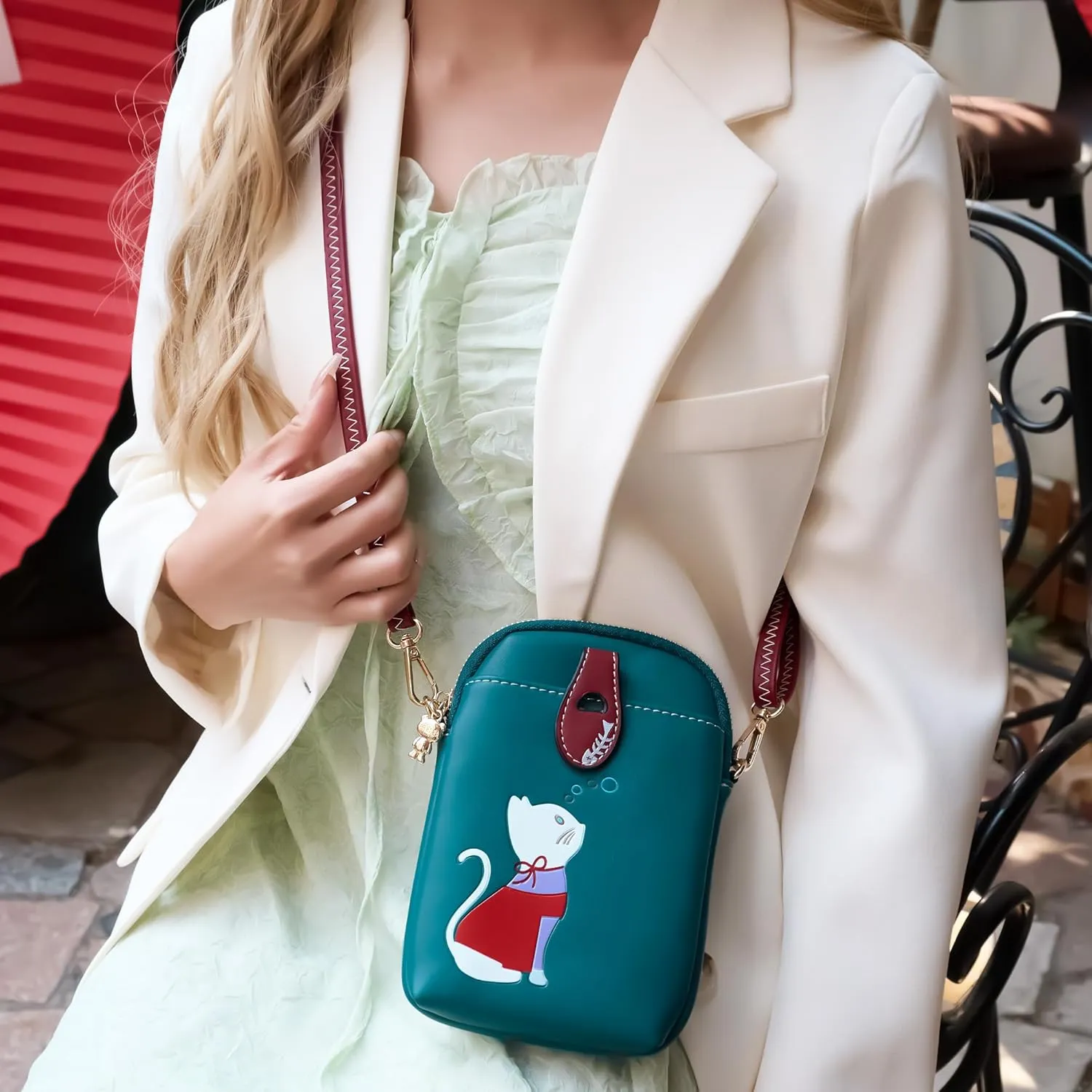 Cell Phone Purse,Small Crossbody Bag for Women,Cute Leather Handbag with Adjustable Strap for Travel Work Daily