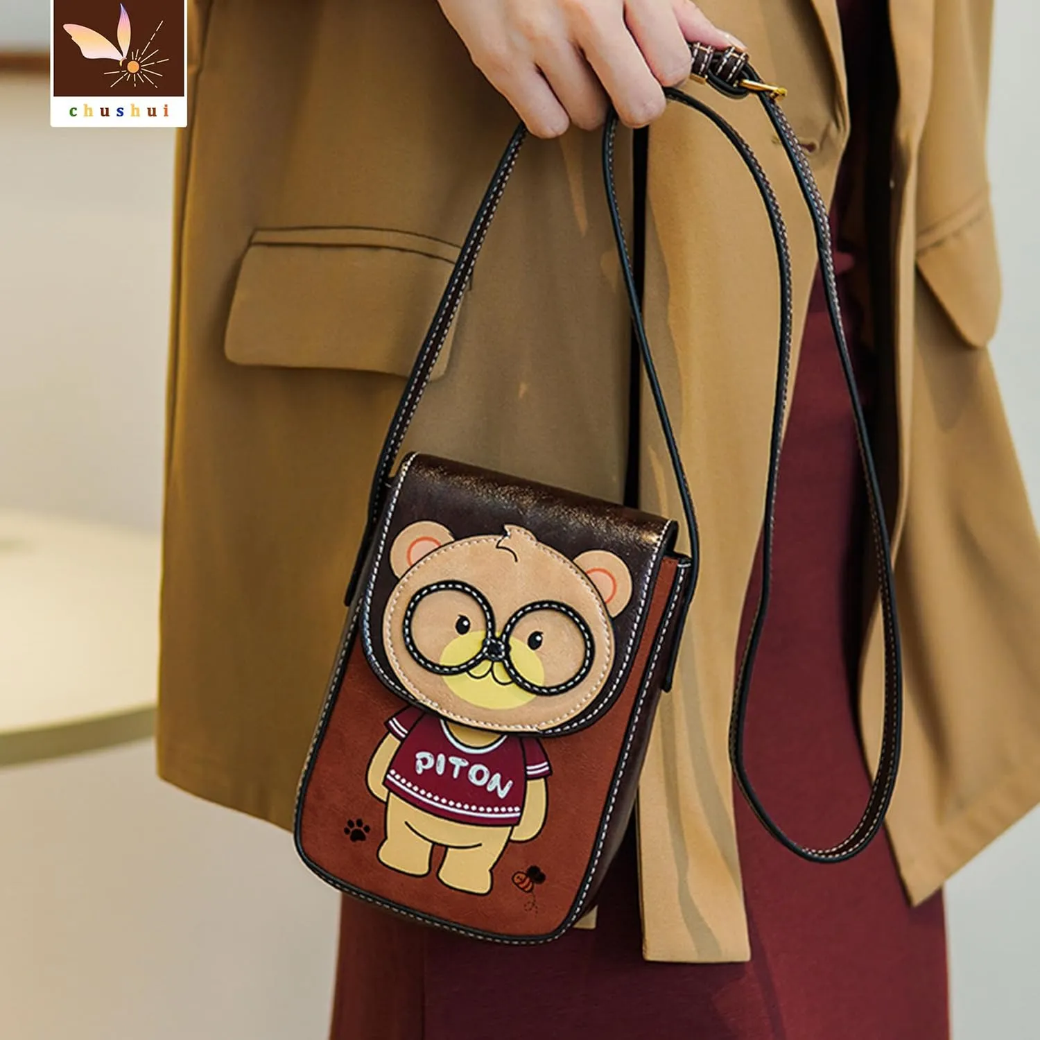 Cell Phone Purse,Small Crossbody Bag for Women,Cute Leather Handbag with Adjustable Strap for Travel Work Daily