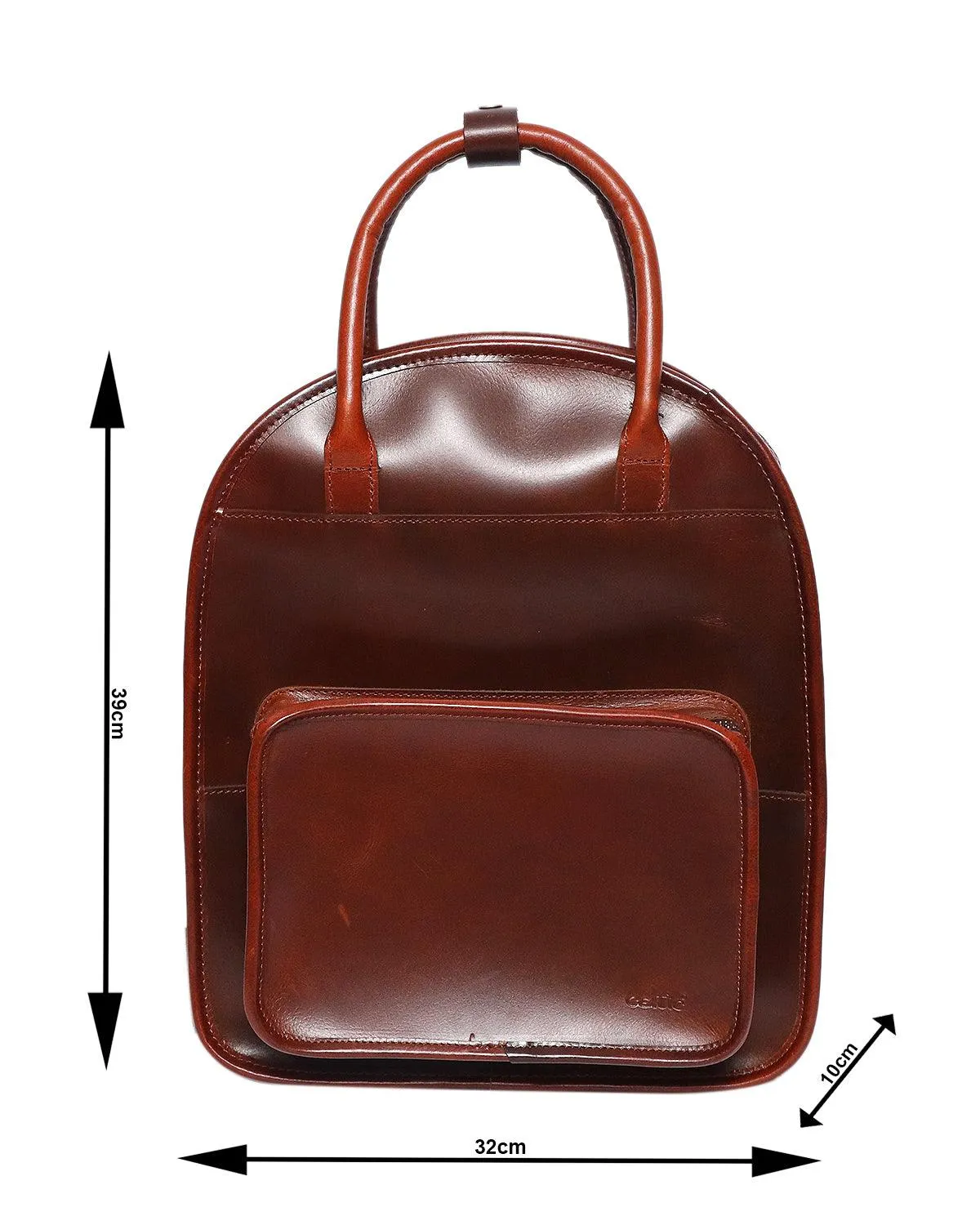 Celtic pure leather womens backpack bag for casual use | Handmade with glorious design,   Art: BG-1464