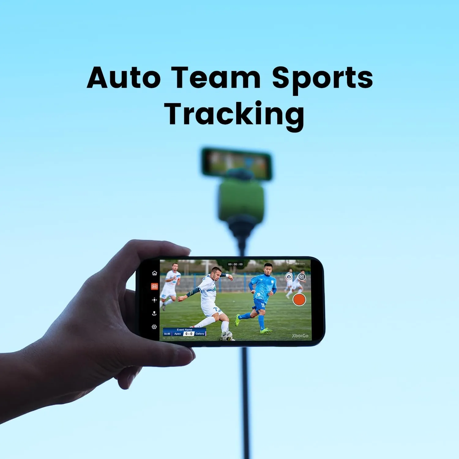Chameleon AI Auto Sports Action Camera - 4K 60FPS Soccer Camera and Basketball Tracking Camera for Team Sports, Live Streaming, No Subscription, Works with iOS & Android (Lava Graphite)