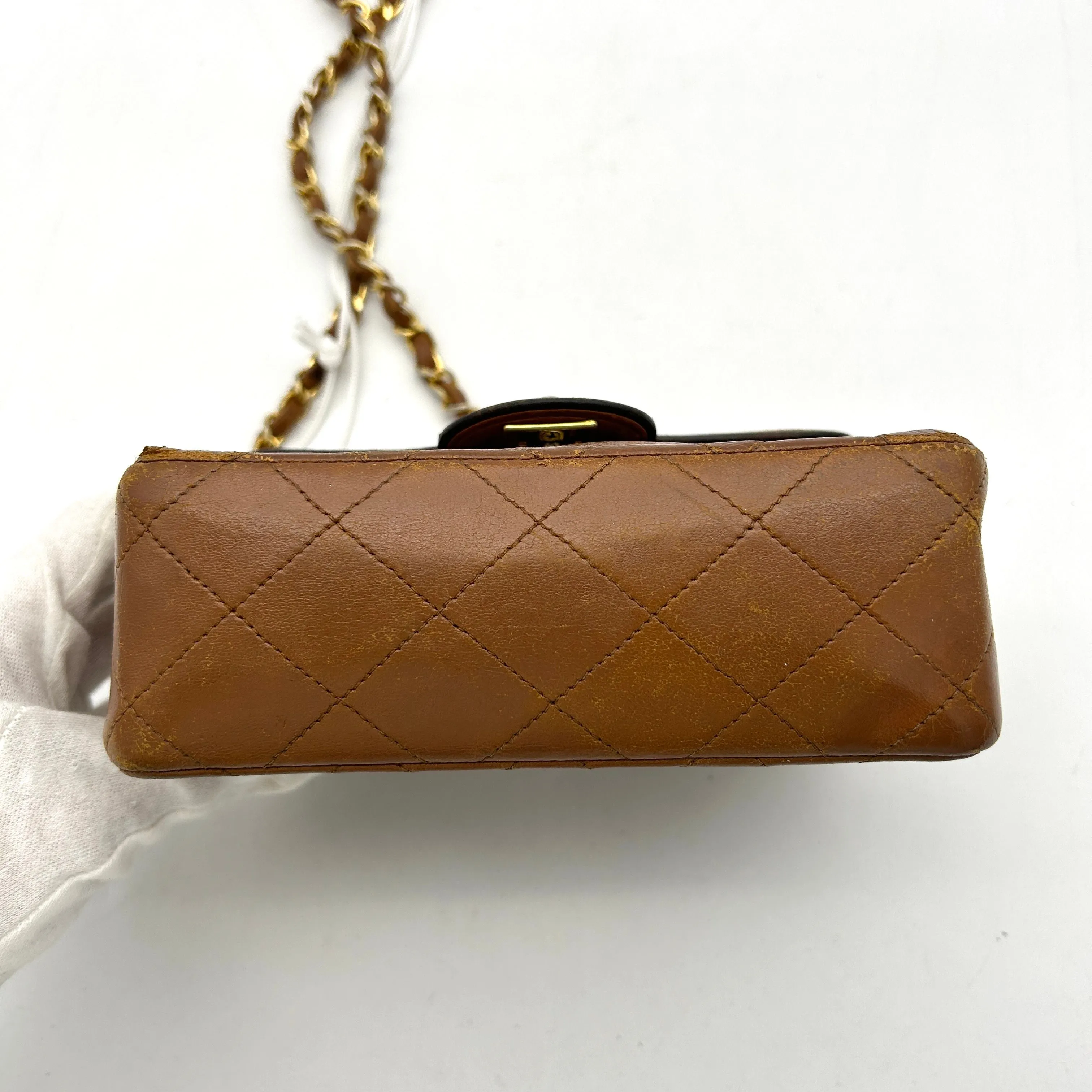 Chanel Classic Mini Square Flap Bag - Brown Crossbody Bags, Handbags LA4950