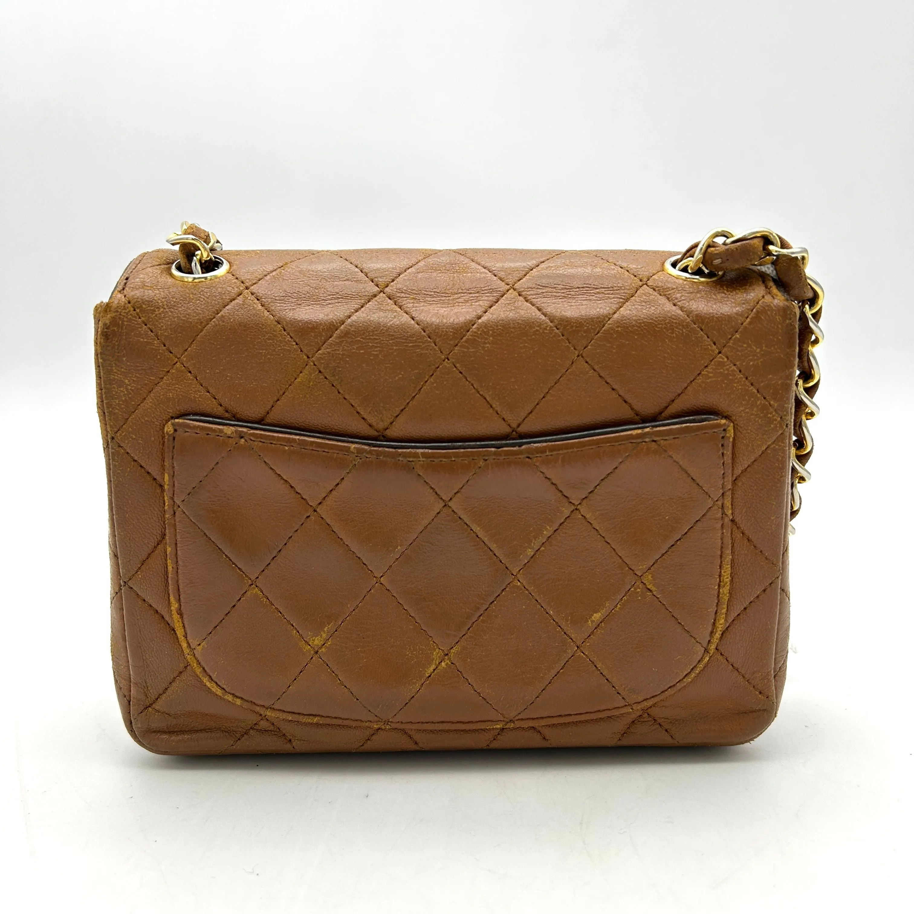 Chanel Classic Mini Square Flap Bag - Brown Crossbody Bags, Handbags LA4950