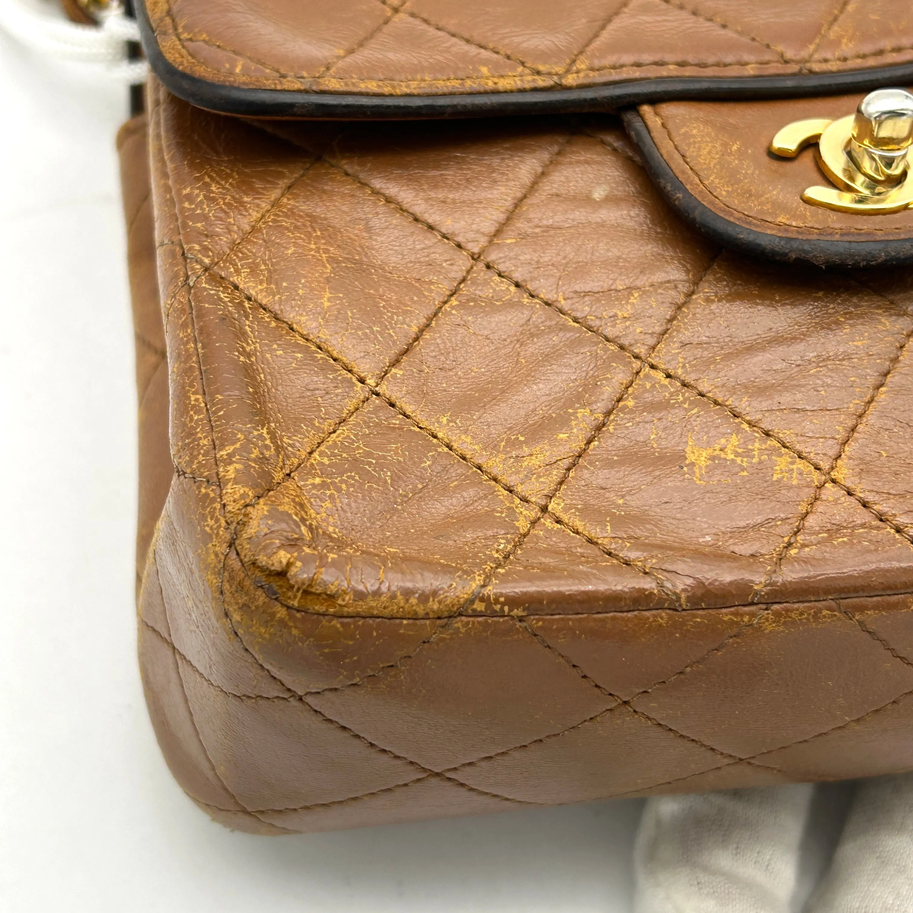 Chanel Classic Mini Square Flap Bag - Brown Crossbody Bags, Handbags LA4950
