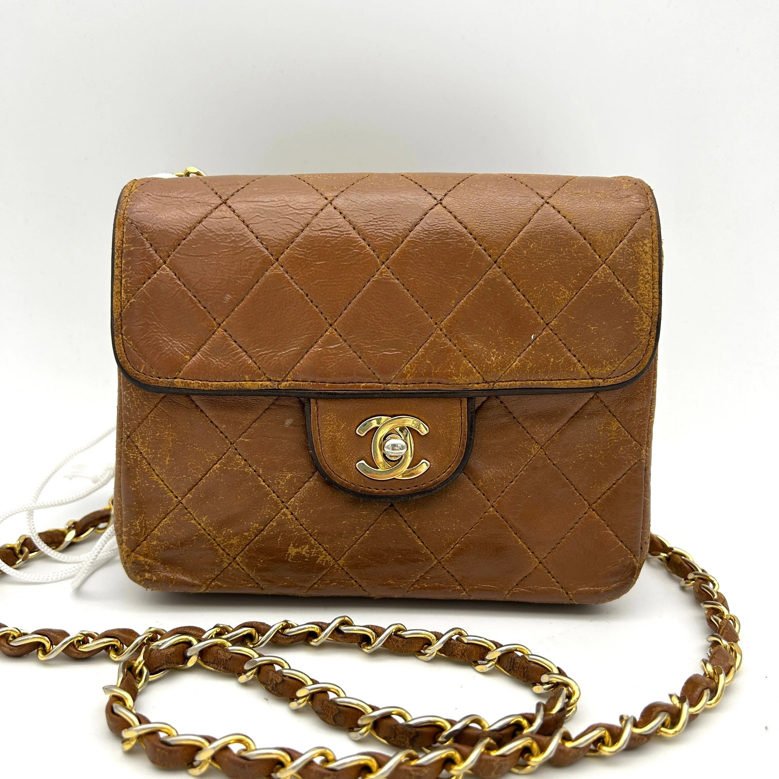 Chanel Classic Mini Square Flap Bag - Brown Crossbody Bags, Handbags LA4950