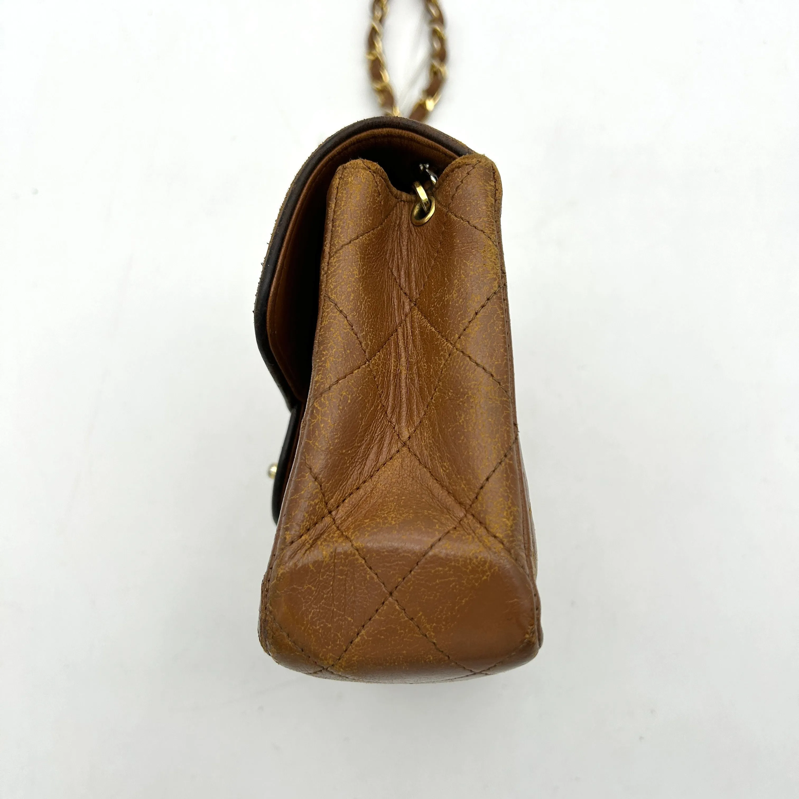 Chanel Classic Mini Square Flap Bag - Brown Crossbody Bags, Handbags LA4950