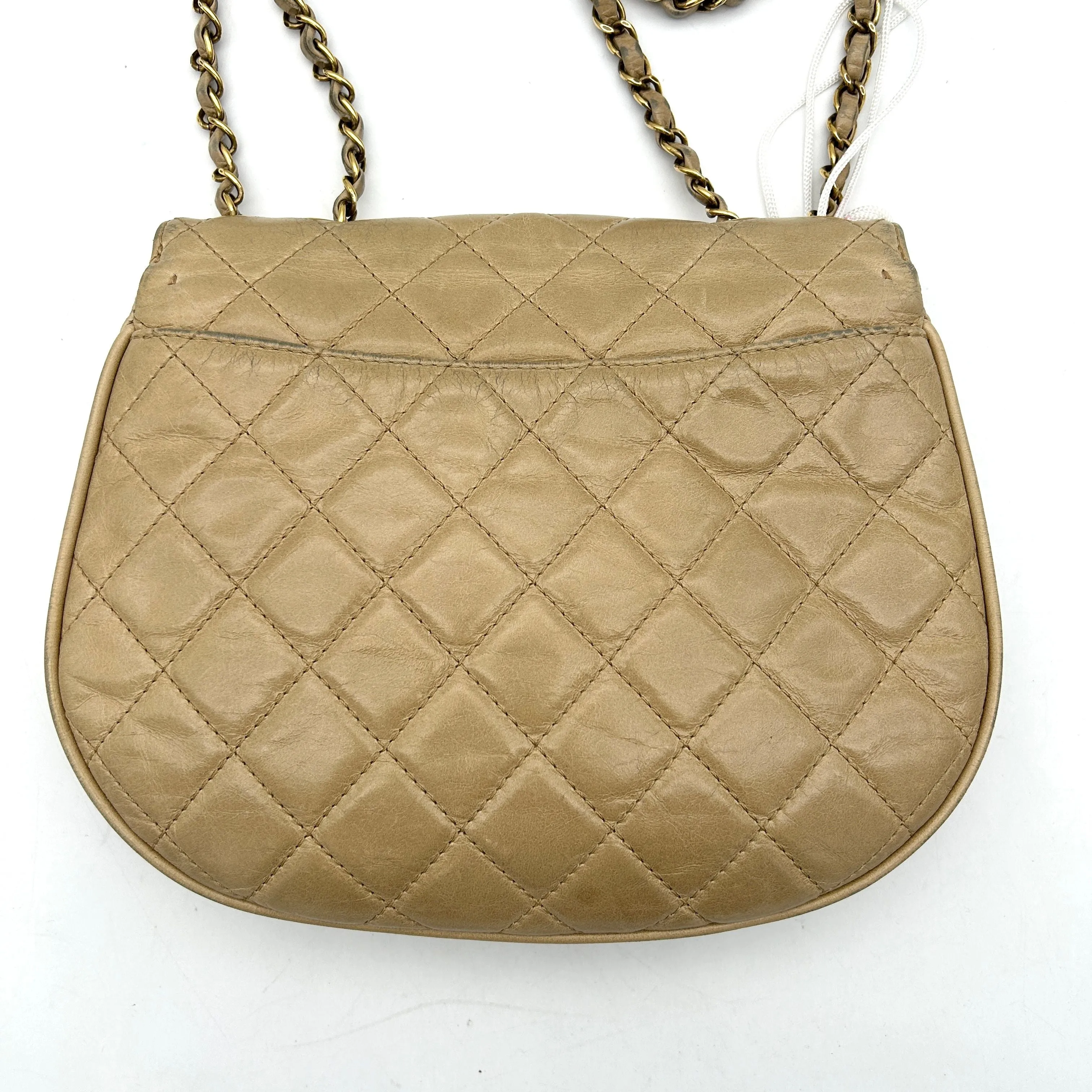 CHANEL Glazed Calfskin Quilted Bubble CC Flap Crossbody Bag  LA19636