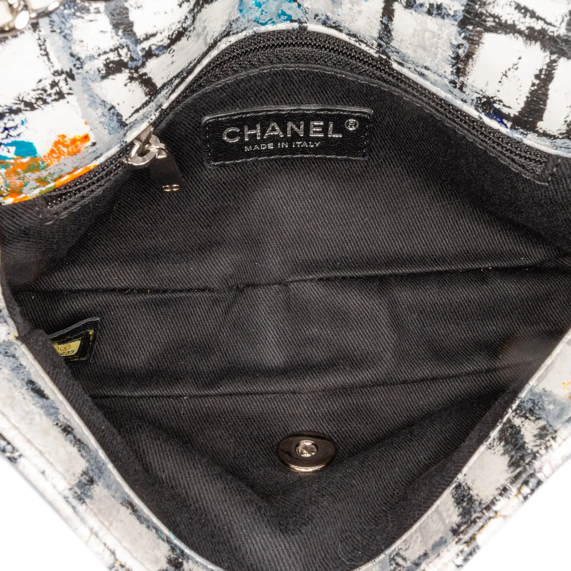 Chanel Mini Rectangular Calfskin Hand Painted Graffiti Flap