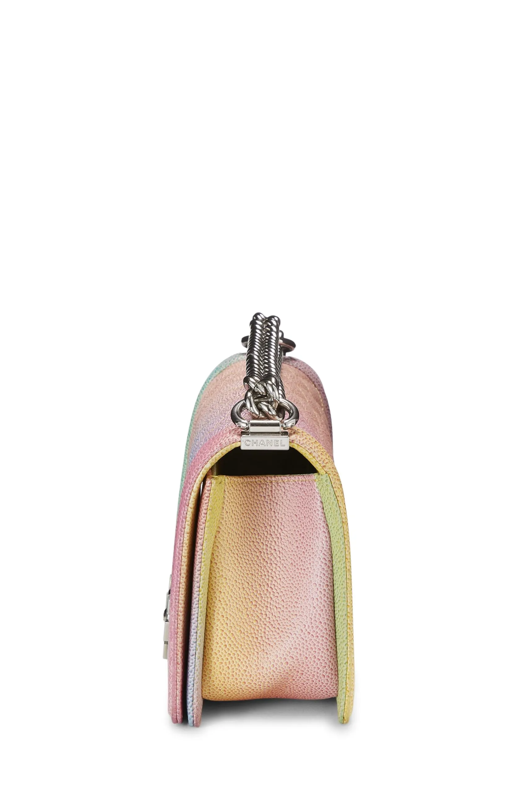 Chanel,  Rainbow Quilted Caviar Boy Bag Medium, Multi