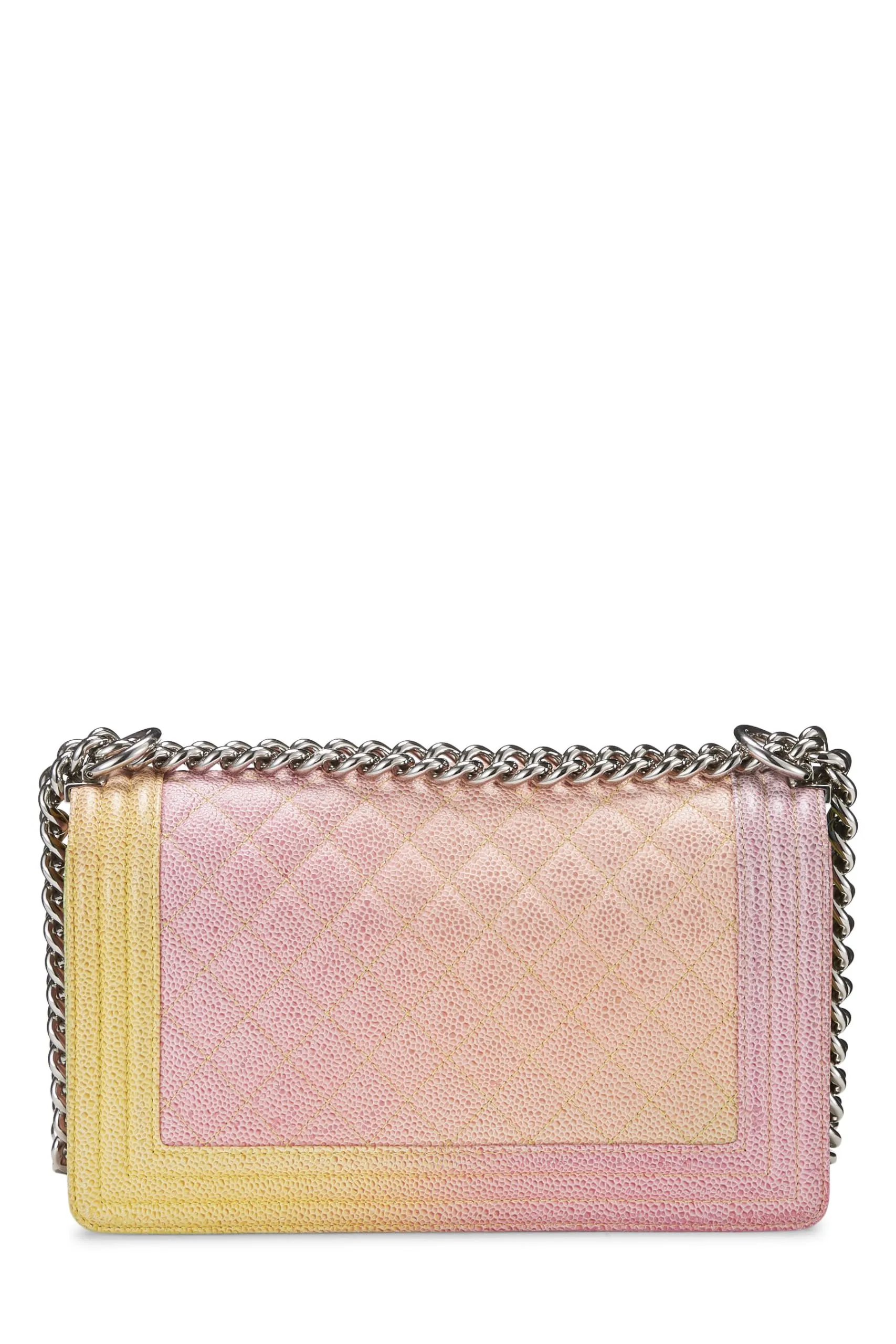 Chanel,  Rainbow Quilted Caviar Boy Bag Medium, Multi