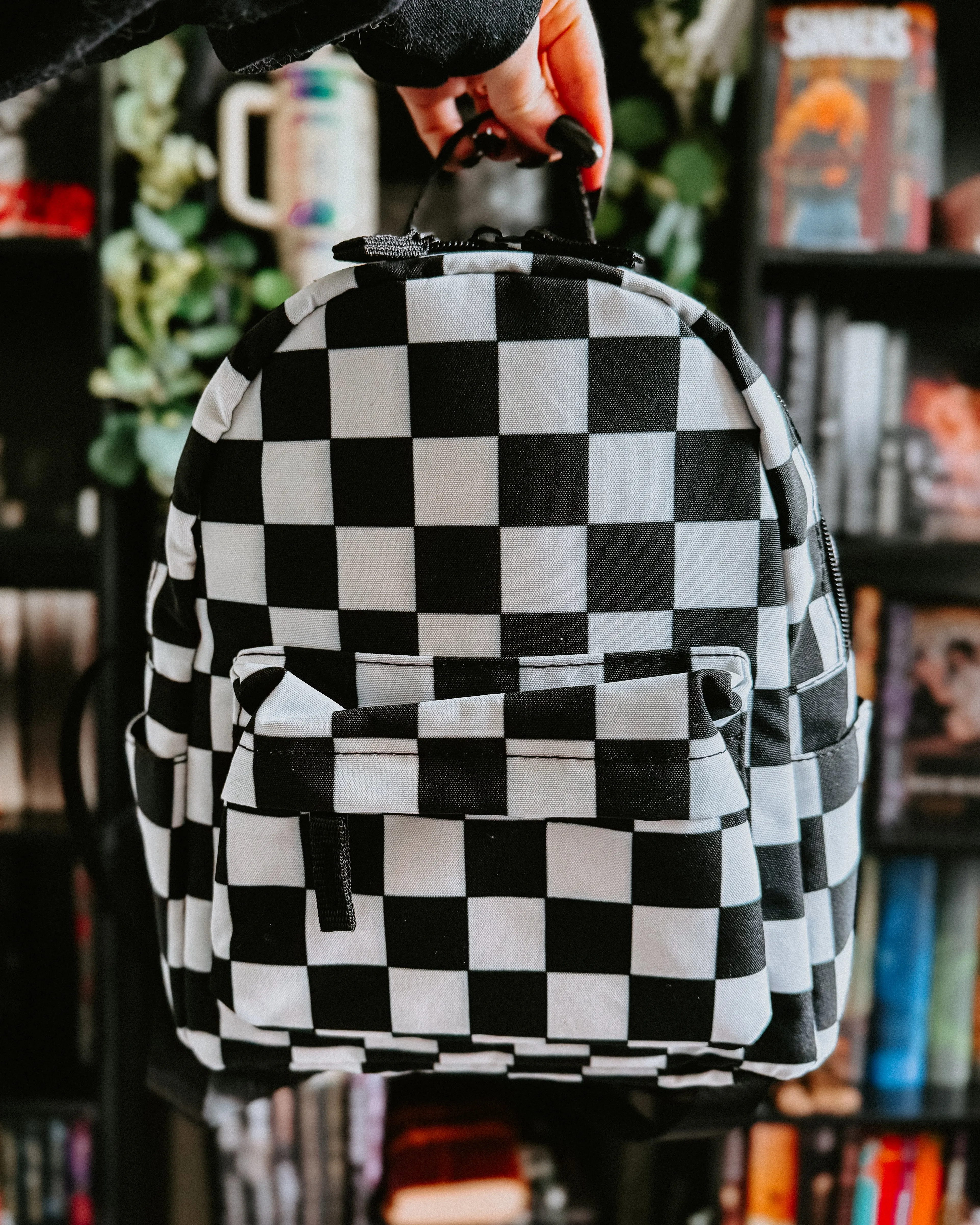 Checkered Mini Backpacks