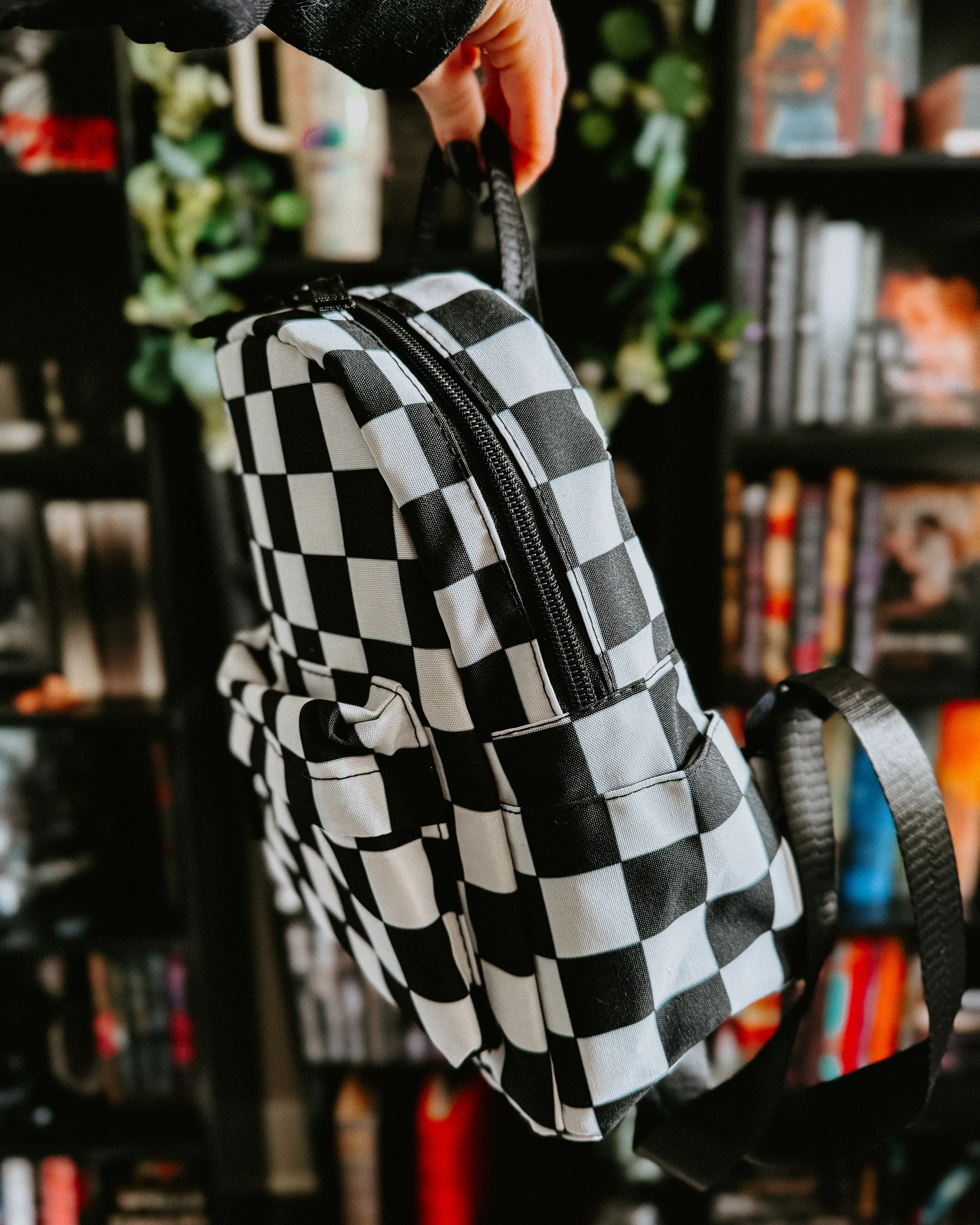 Checkered Mini Backpacks