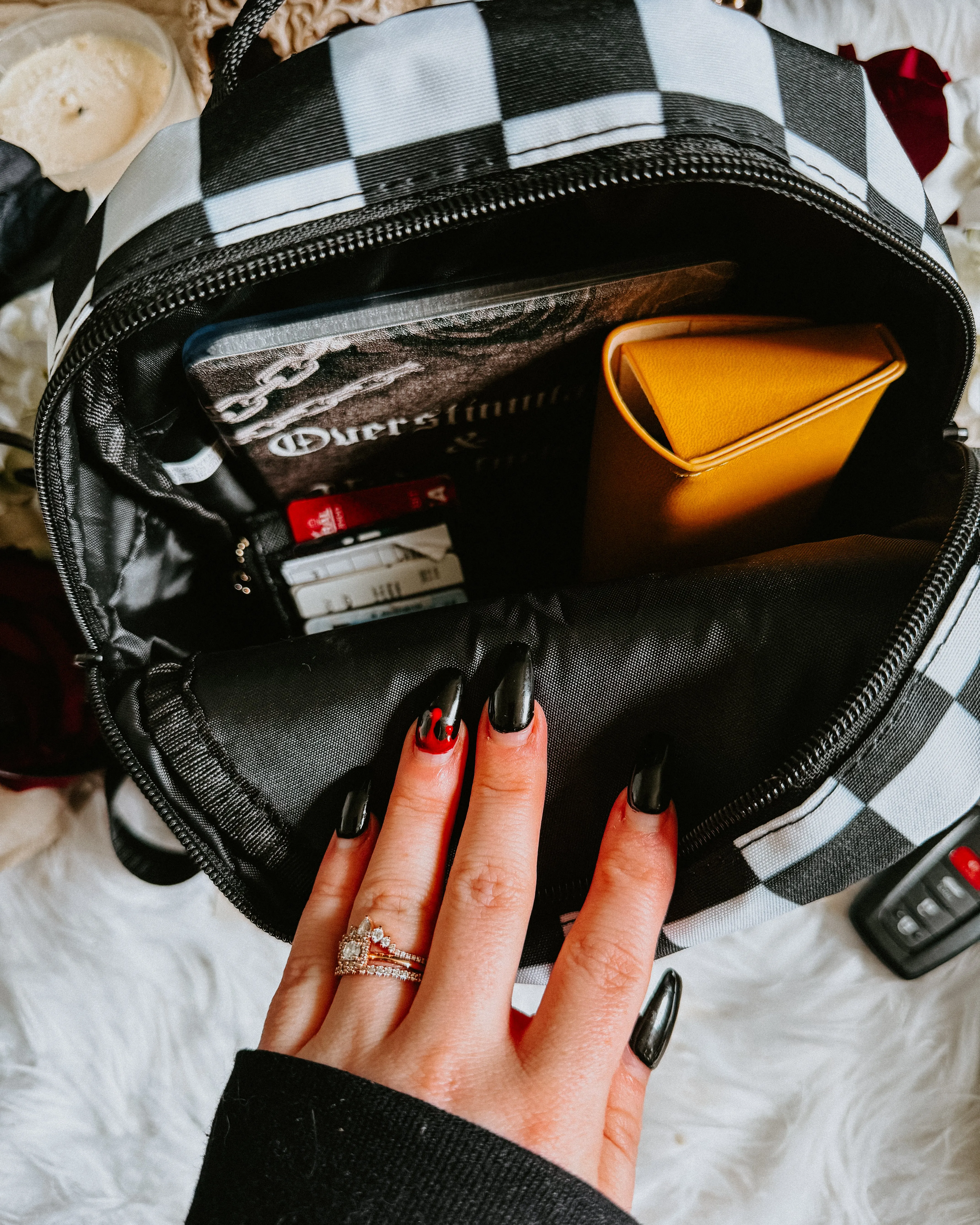 Checkered Mini Backpacks