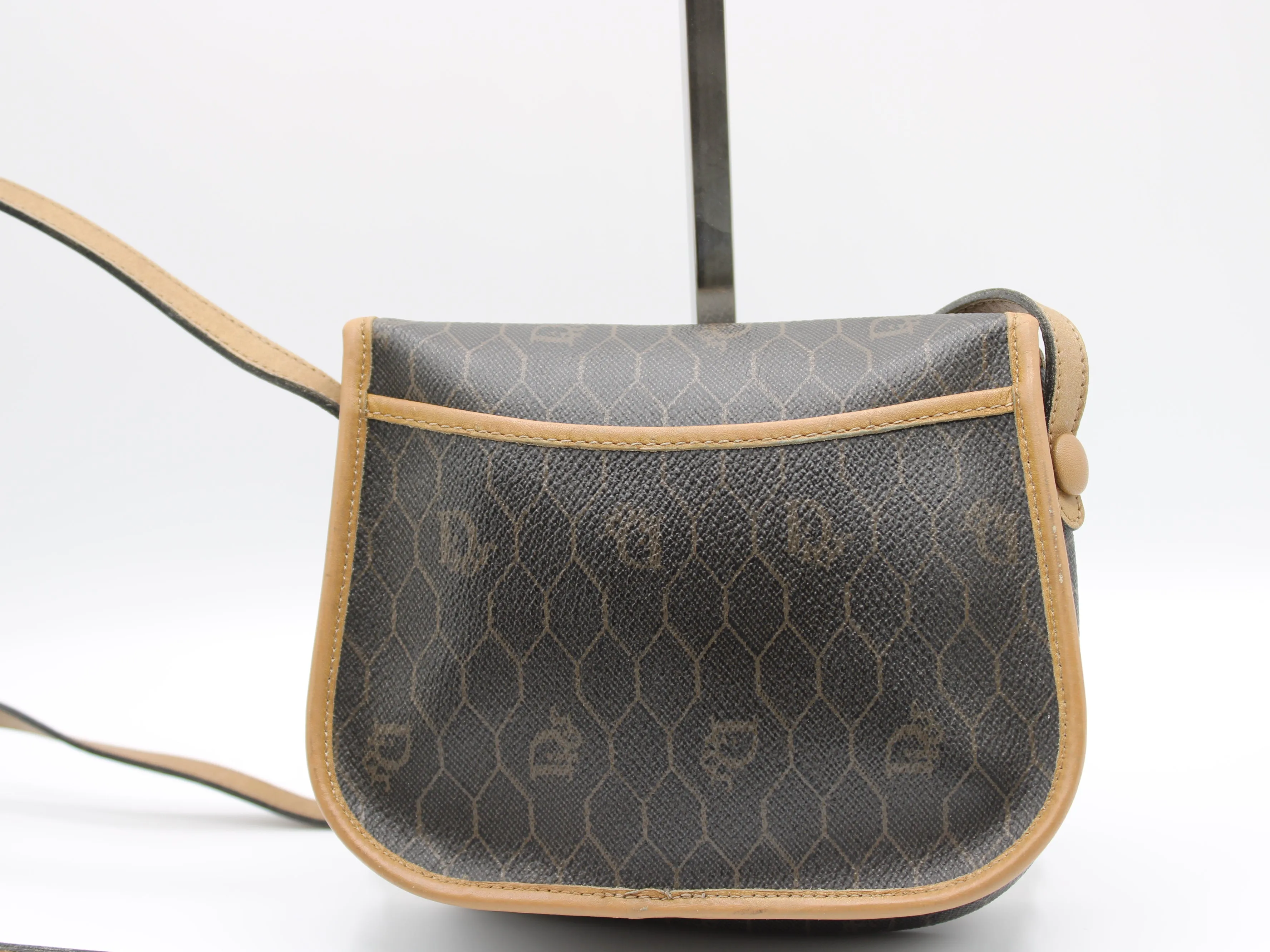 Christian Dior Bag Brown Canvas Crossbody Vintage