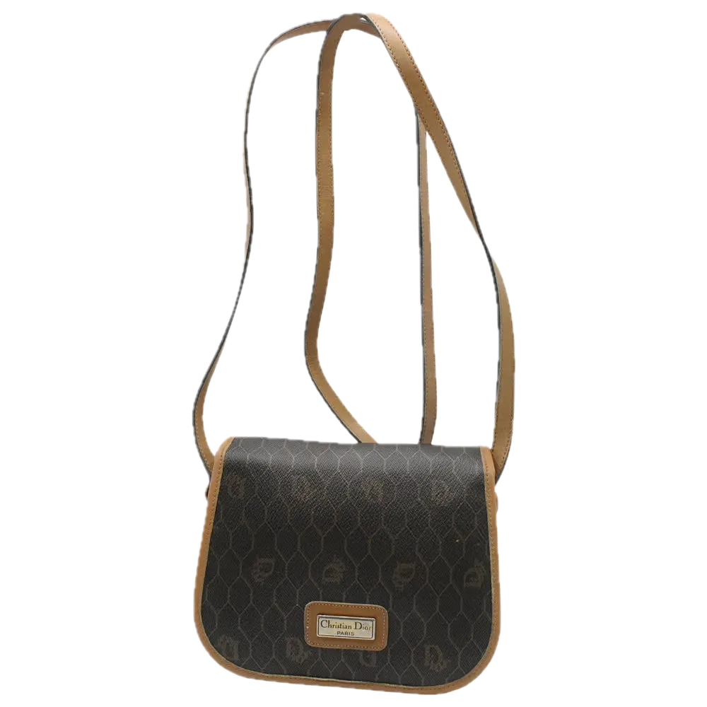 Christian Dior Bag Brown Canvas Crossbody Vintage
