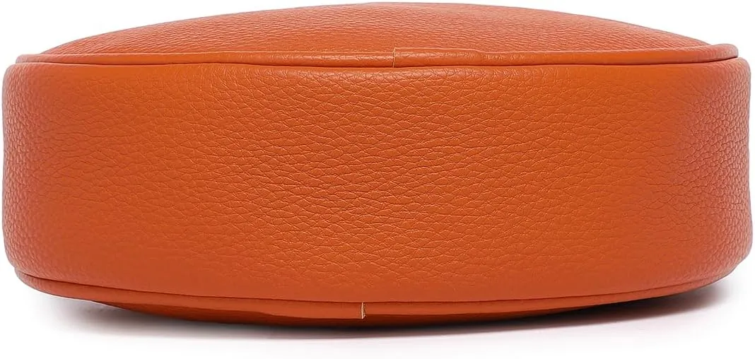 Circle Crossbody Bag for Women NYLON Circle Purse with Zipper Adjustable Knot Shoulder Straps