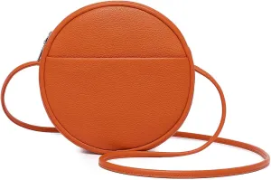 Circle Crossbody Bag for Women NYLON Circle Purse with Zipper Adjustable Knot Shoulder Straps