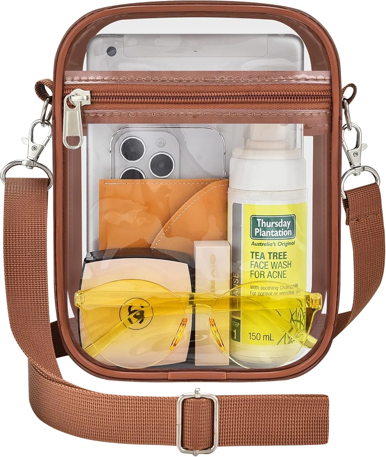 Clear Bag for Stadium Events - Small Purse, Mini Sport Fan Handbag for Concert, Work, Travel