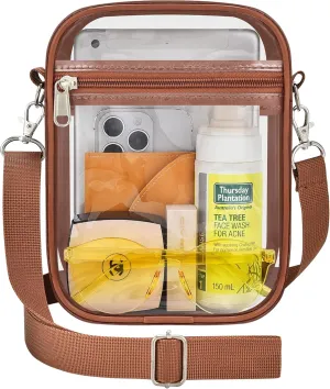 Clear Bag for Stadium Events - Small Purse, Mini Sport Fan Handbag for Concert, Work, Travel