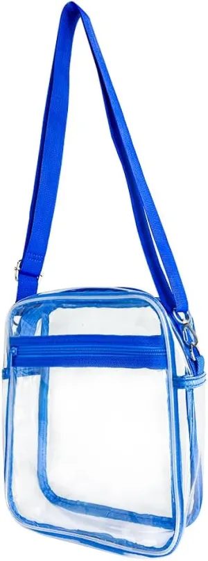 Clear Crossbody Bag Crossbody Transparent Purse Bag with Adjustable Strap Clear Unisex Sports Travel Shoulder Bag