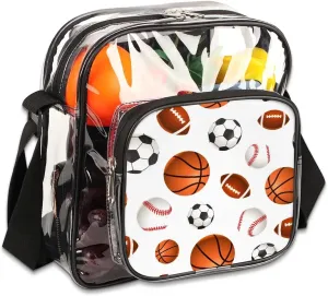 Clear Crossbody Bag Stadium Approved for Women and Men Transparent Messenger Shoulder Bag Clear Purse Bag