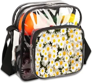 Clear Crossbody Bag Stadium Approved for Women and Men Transparent Messenger Shoulder Bag Clear Purse Bag