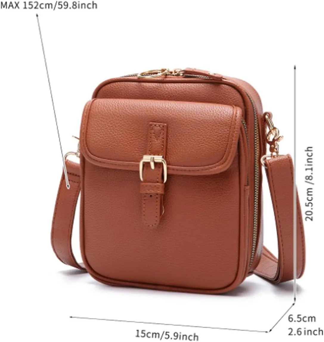 Collaborate Crossbody Leather Bag, Collaboraten1 Crossbody Bag, Vintage Double Layer Large Capacity Mini Cross Body Bags