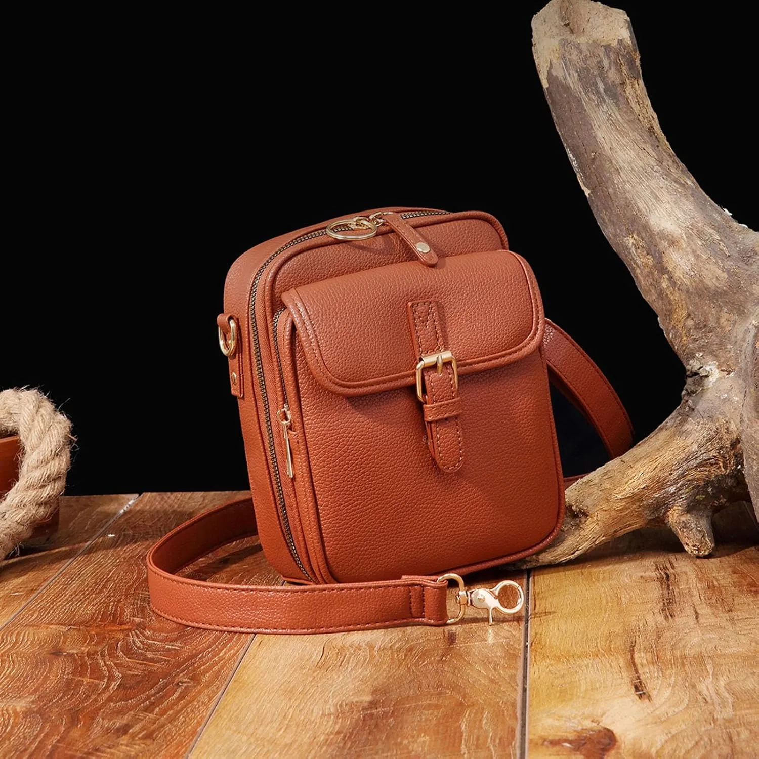 Collaborate Crossbody Leather Bag, Collaboraten1 Crossbody Bag, Vintage Double Layer Large Capacity Mini Cross Body Bags