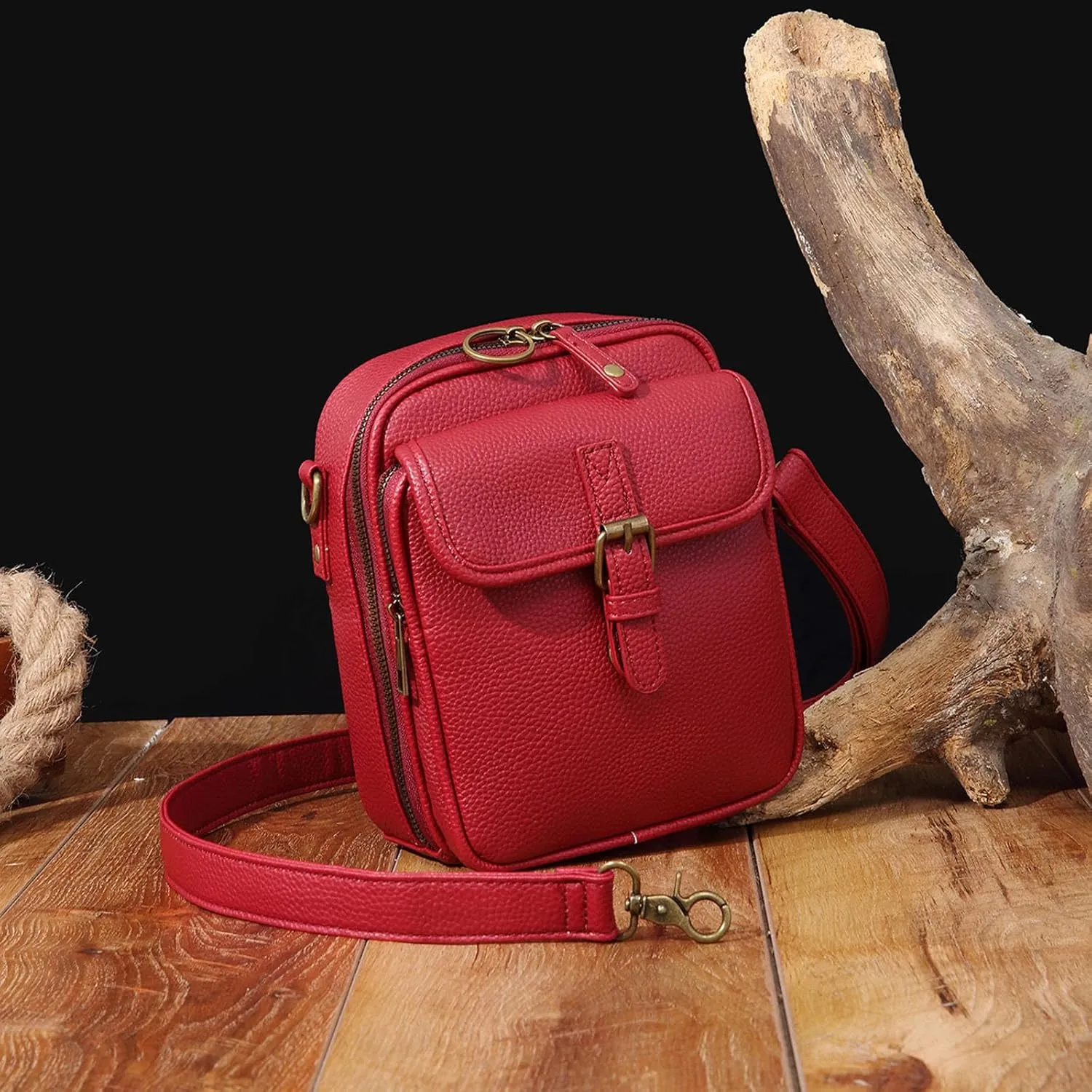 Collaborate Crossbody Leather Bag, Collaboraten1 Crossbody Bag, Vintage Double Layer Large Capacity Mini Cross Body Bags