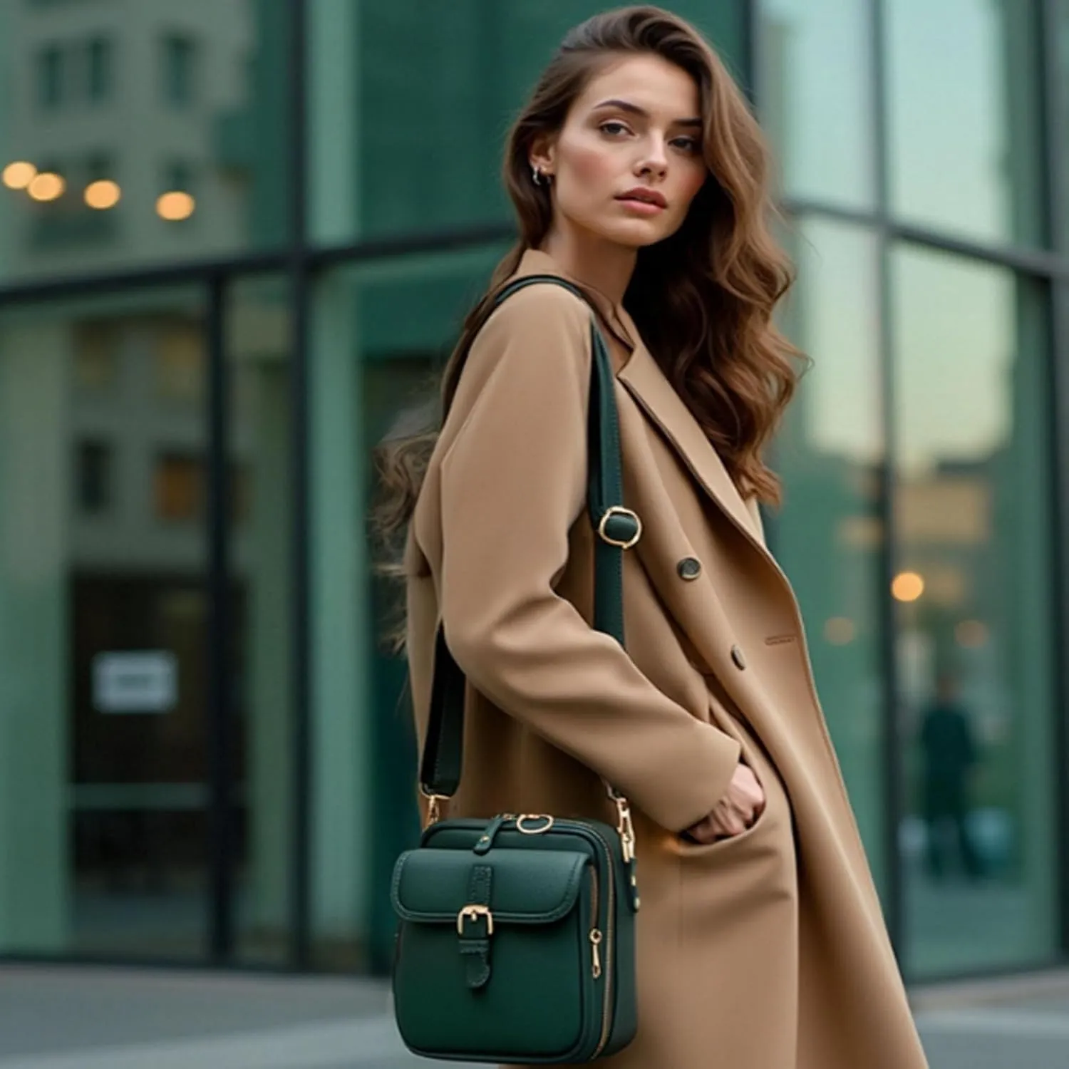 Collaborate Crossbody Leather Bag, Collaboraten1 Crossbody Bag, Vintage Double Layer Large Capacity Mini Cross Body Bags