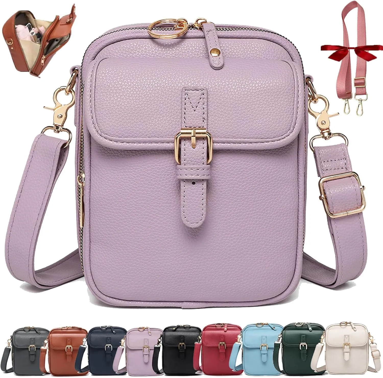 Collaborate Crossbody Leather Bag, Urvashi Leather Small Purse, Collaboraten1 Vintage Shoulder Handbag with Card Slots