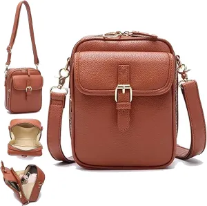 Collaboraten1 Crossbody Leather Bag, Urvashi Collaborateam Tojoyride Anti Theft Purse Bag with Built in Wallet for Women