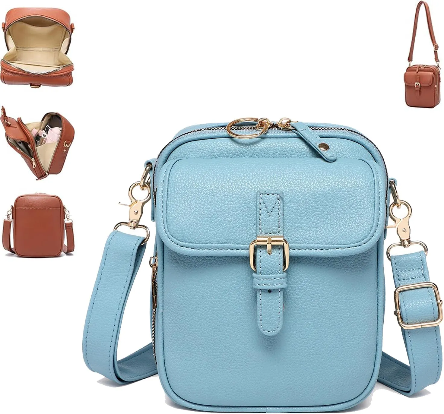 Collaboraten1 Crossbody Leather Bag, Urvashi Crossbody Bag, Urvashi Crossbody Leather Bag for Women, Doble Capa