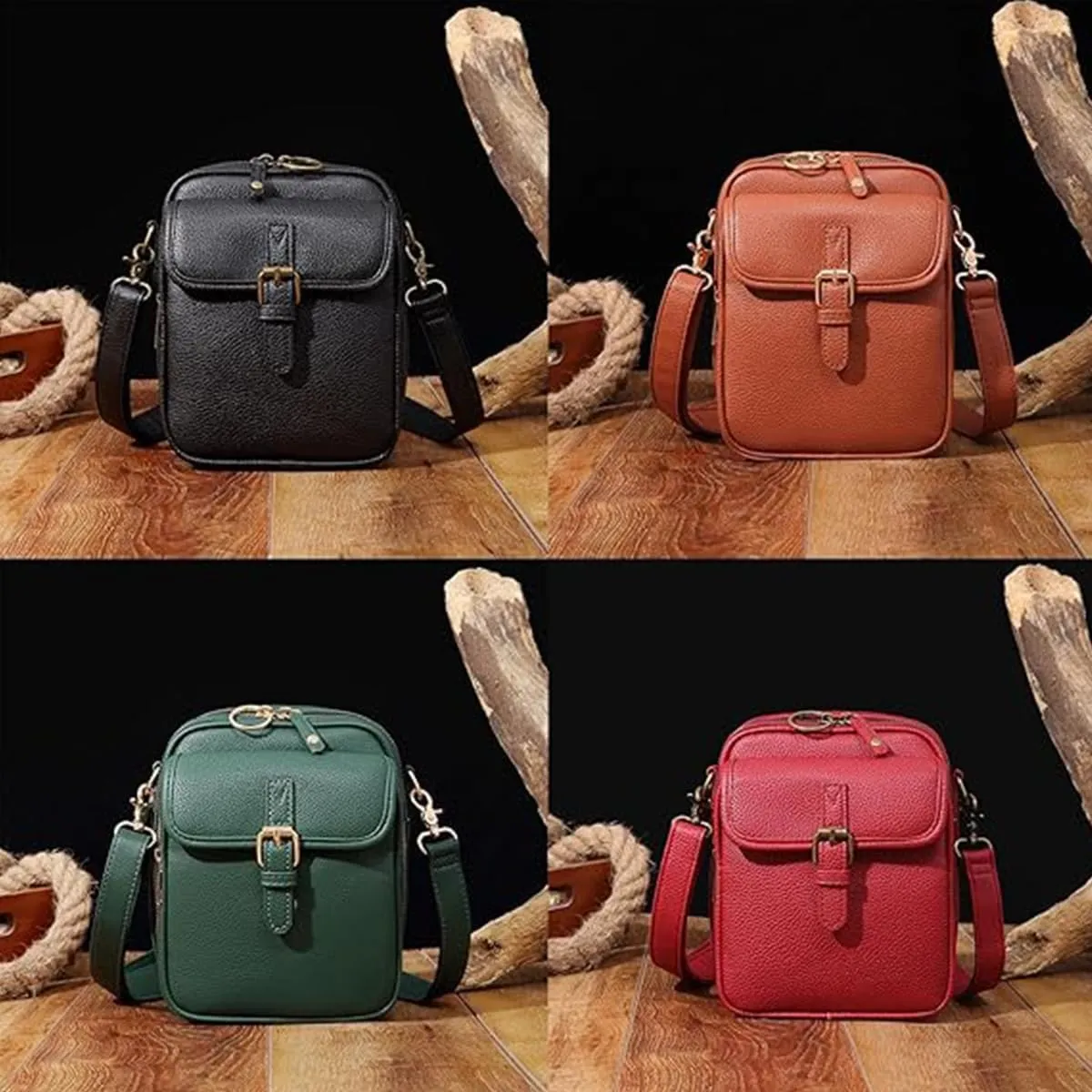 Collaboraten1 Crossbody Leather Bag, Urvashi Crossbody Bag, Urvashi Crossbody Leather Bag for Women, Doble Capa