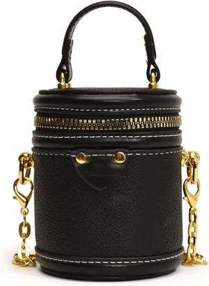 Colorblock Bucket Bag For Women, 2025 New Summer Design Cylinder Bag, Fashionable Crossbody Bag for Womens