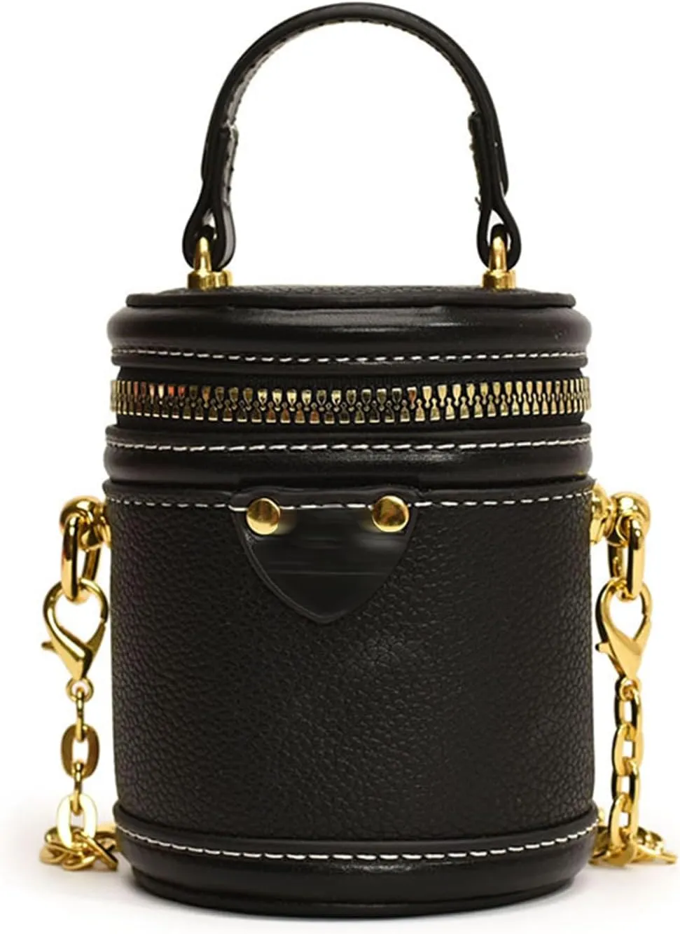 Colorblock Bucket Bag For Women, 2025 New Summer Design Cylinder Bag, Fashionable Crossbody Bag for Womens