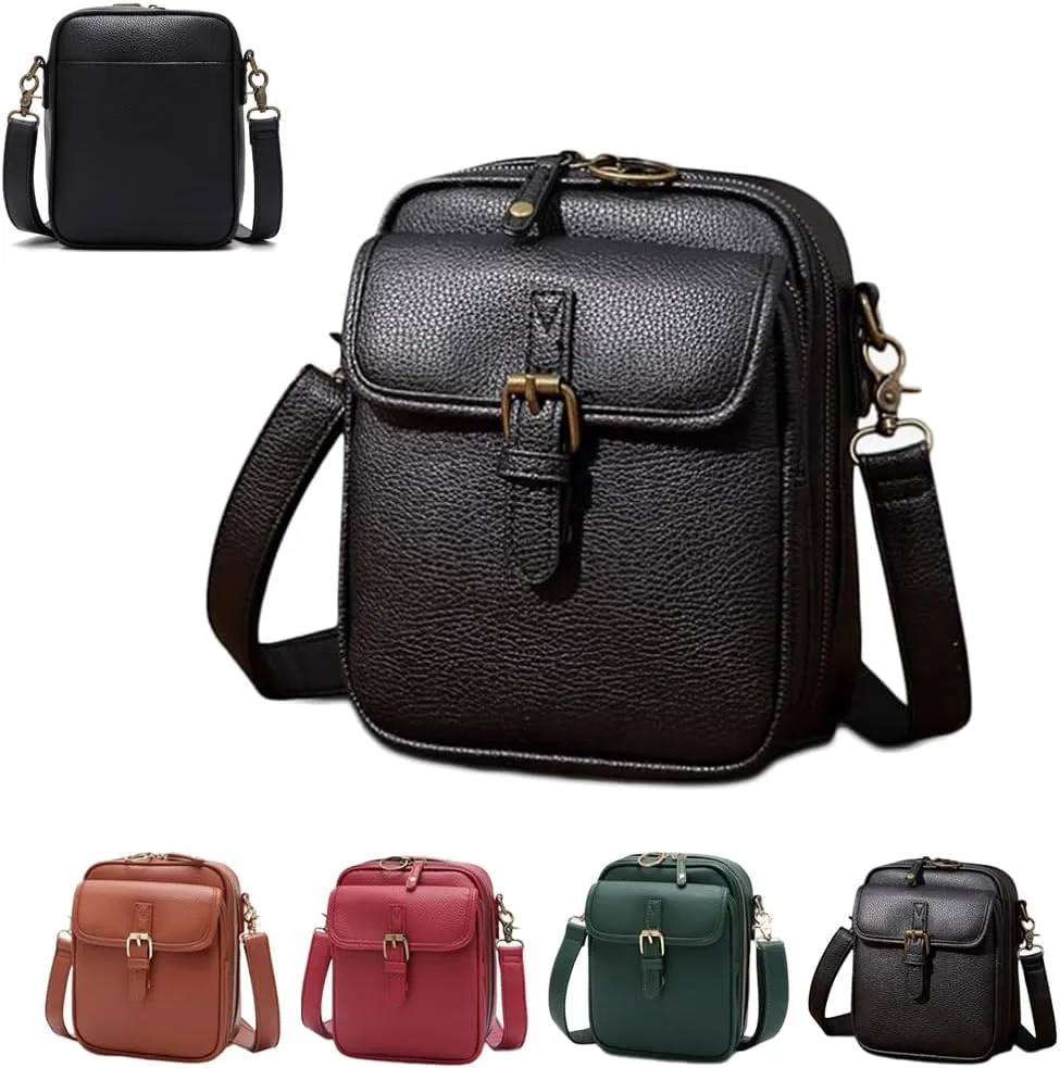 Comebybuy Purse Vintage Mini Messenger Bag, Comebybuy Crossbody Bag, Vintage Double Layer Large Capacity Messenger Bag