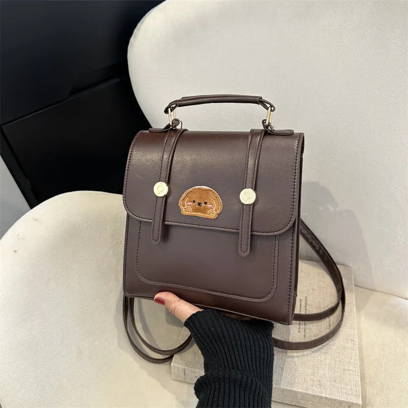 Commuter Simple Textured Fashionable Retro Fashion Backpacks