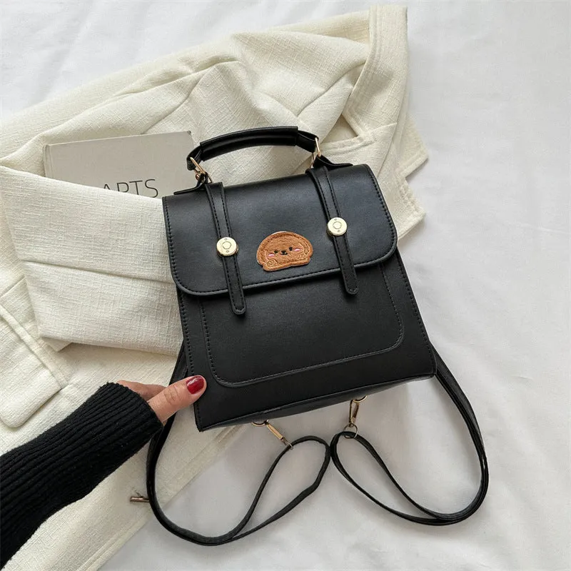 Commuter Simple Textured Fashionable Retro Fashion Backpacks
