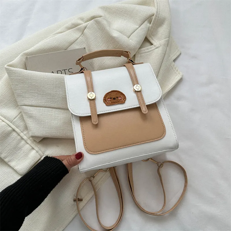 Commuter Simple Textured Fashionable Retro Fashion Backpacks