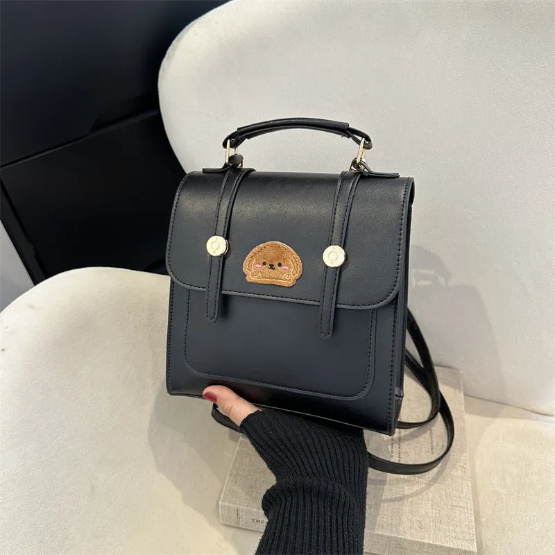 Commuter Simple Textured Fashionable Retro Fashion Backpacks