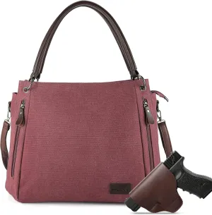 Concealed Carry Crossbody bag with removable pistol holster for women handbag Hobo purses Tote Bag