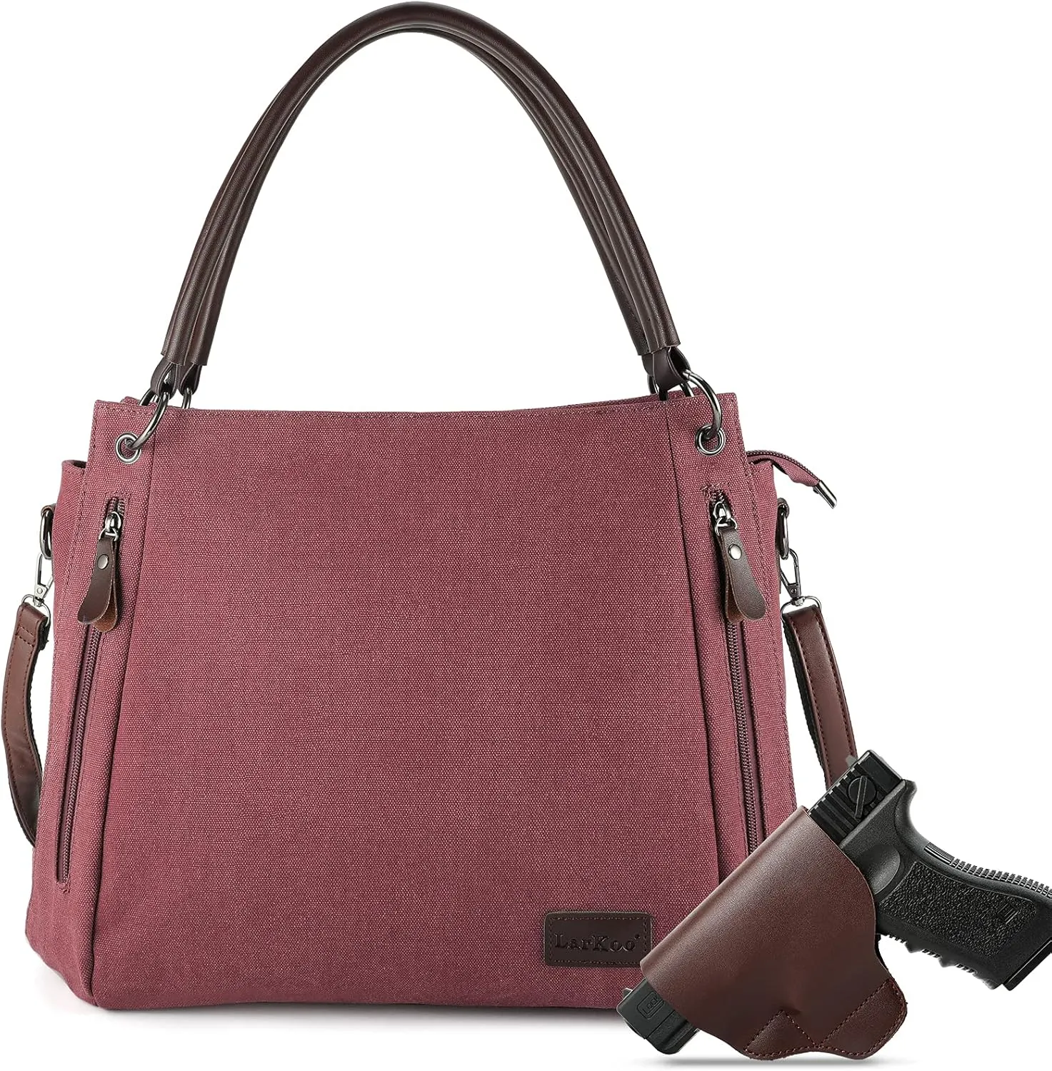 Concealed Carry Crossbody bag with removable pistol holster for women handbag Hobo purses Tote Bag