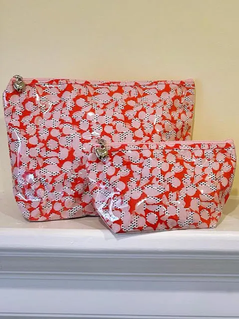 Cosmetic Bag (Medium), Pebble Polka Dot