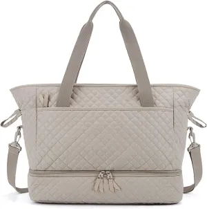 Cosmetic Bags Travel Duffle Bag for Women Sports Gym Bag with Shoe Compartment Crossbody Large Carry-on Bag with Multiple Pocket