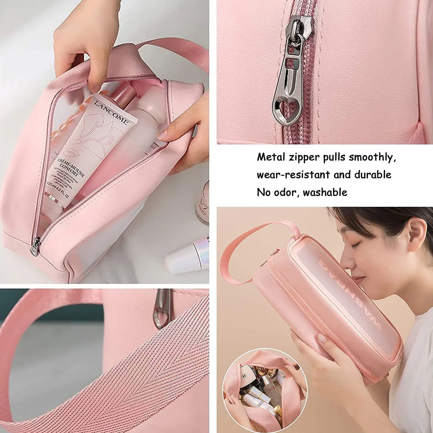 Cosmetic Pouch Set: 3 Makeup Bags for Home & Travel