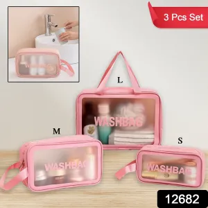 Cosmetic Pouch Set: 3 Makeup Bags for Home & Travel